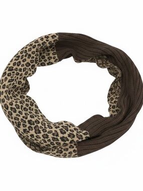 C.C Brown and Tan Leopard Infinity Scarf
